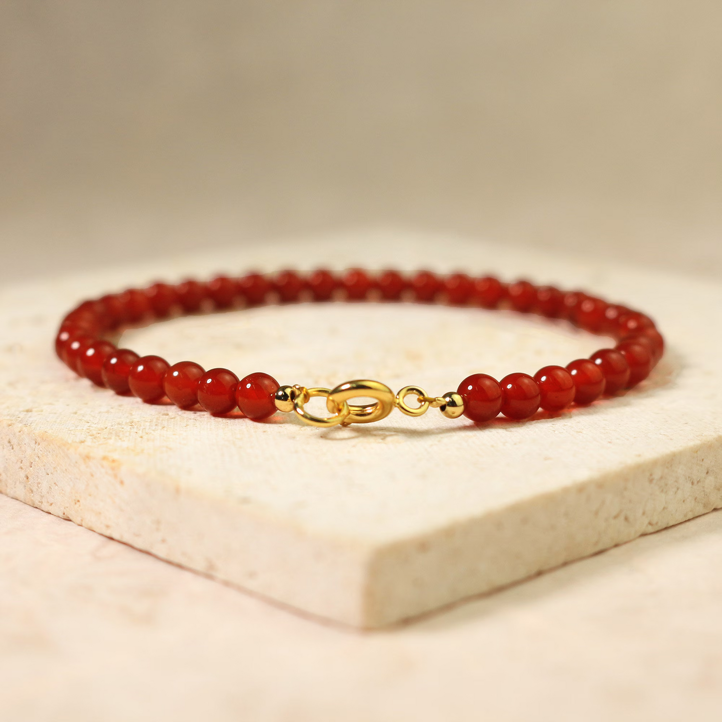 Minimalist Bracelet, Natural Carnelian Bracelet, Crystal Dainty Bracelet,  Gift