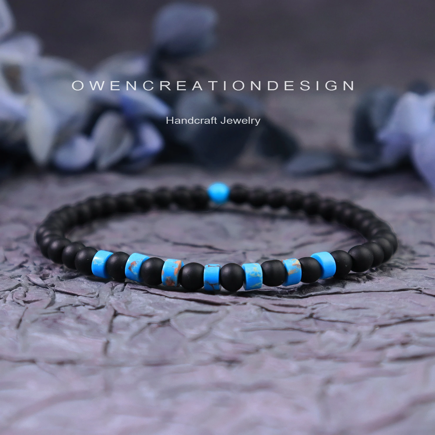 Black Onyx Bracelet-Natural Gemstone Grounding Bracelet- Healing Crystal Yoga Bracelet Gift for Women