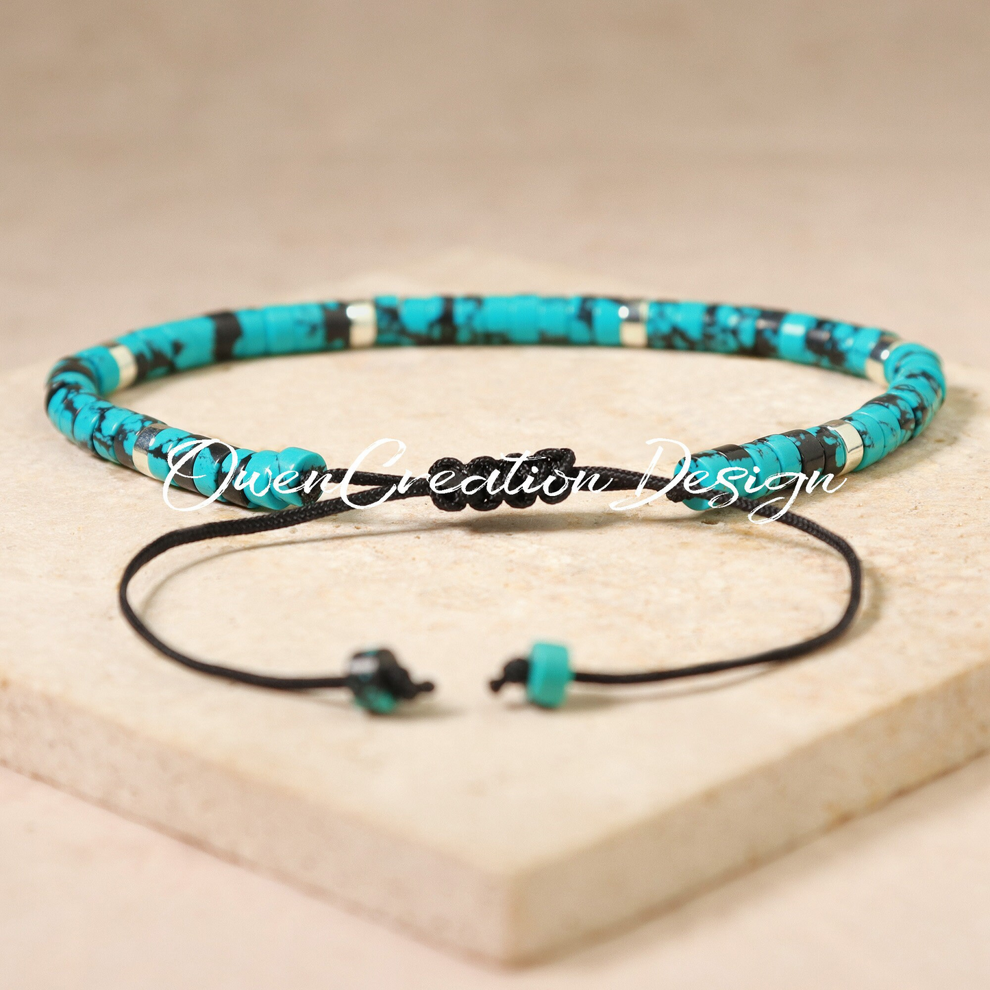 Turquoise Dainty Bracelet-Natural Stone Grounding Bracelet- Healing Crystal Yoga Bracelet Gift