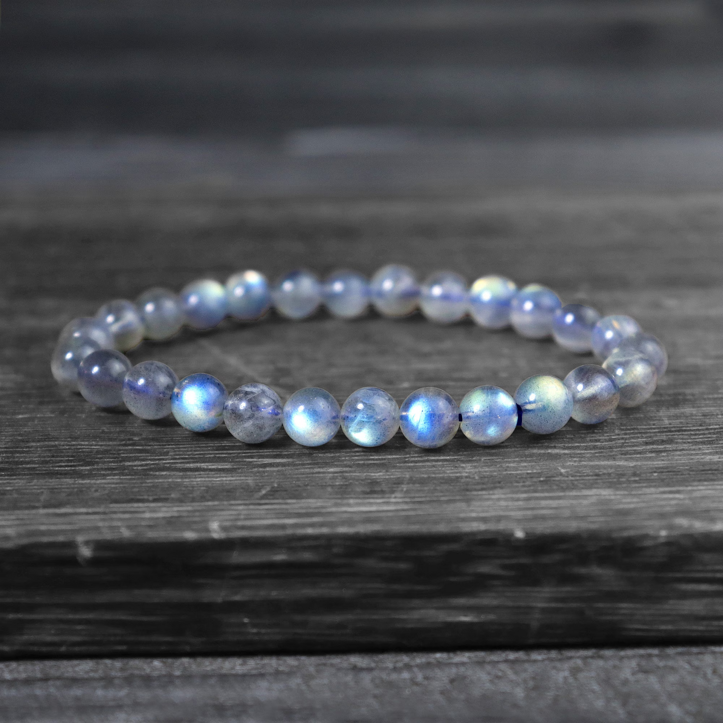 Labradorite Bracelet-Natural Blue Flash Gemstone Grounding Bracelet-Healing Balance Spiritual Protection Meditation Bracelet