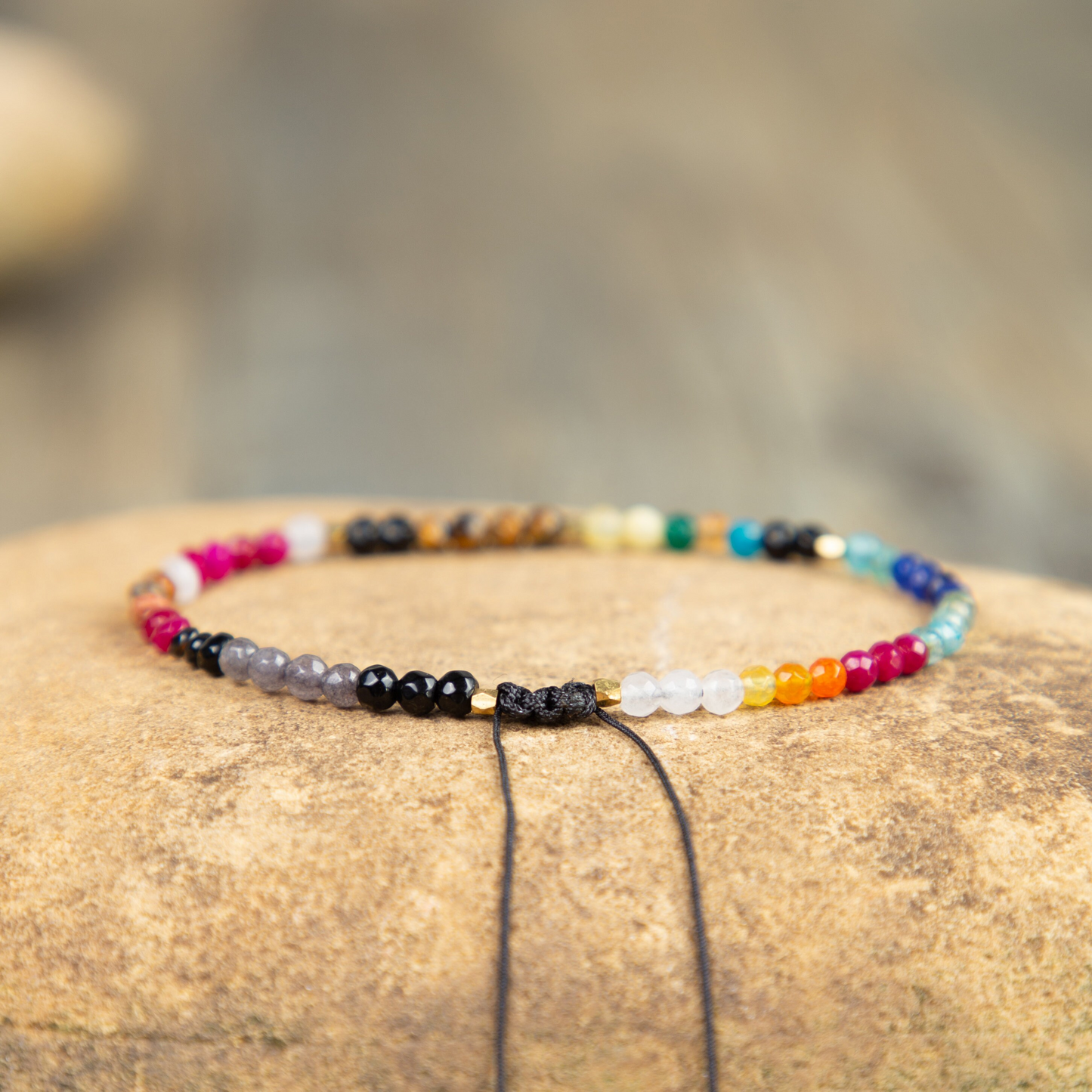 Minimalist Bracelet, Natural Stone Bracelet,  Healing Crystal Yoga Bracelet Gift for Women