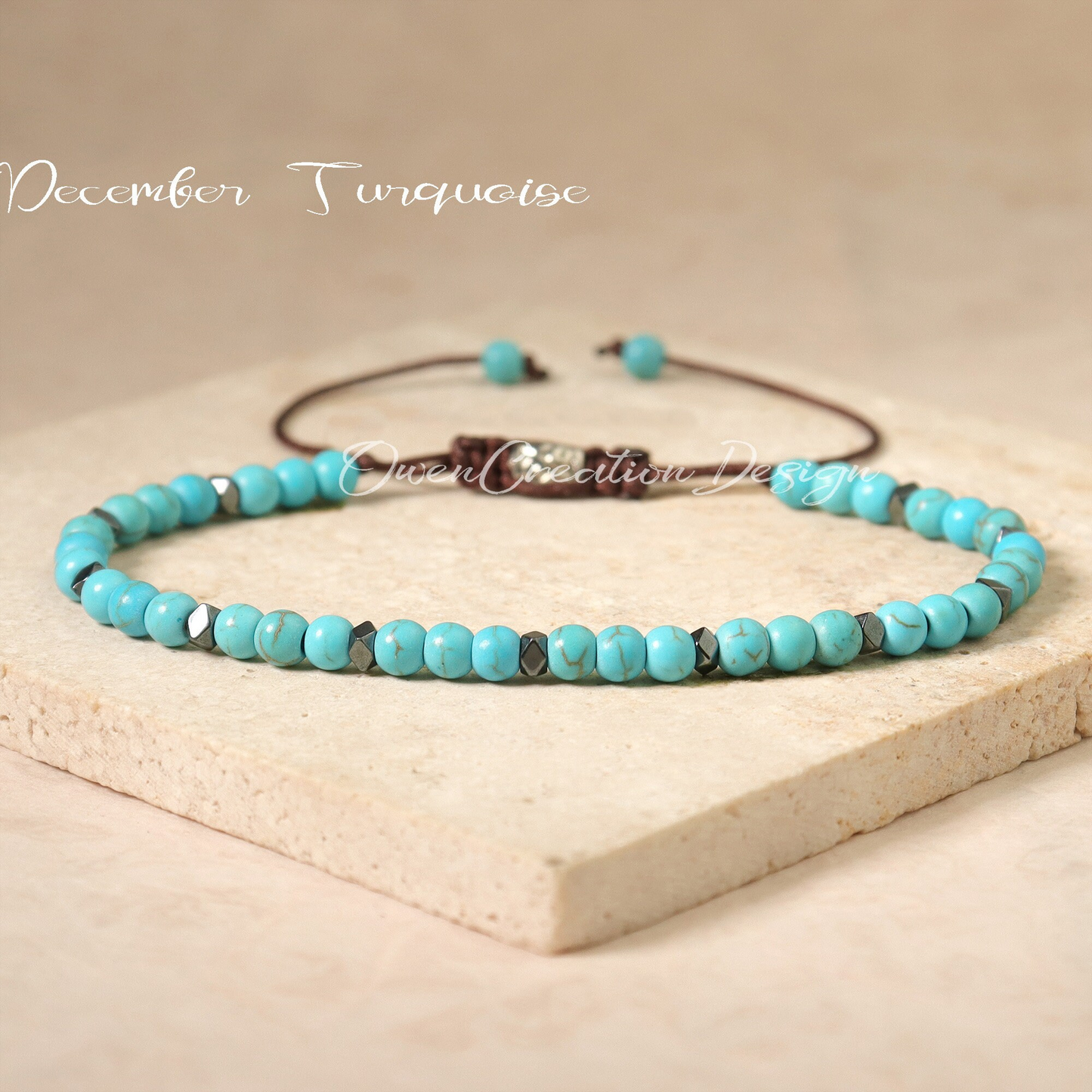 Minimalist Bracelet-Turquoise Dainty Bracelet-Natural Stone Grounding Bracelet-Healing Crystal Yoga Bracelet Gift for Women