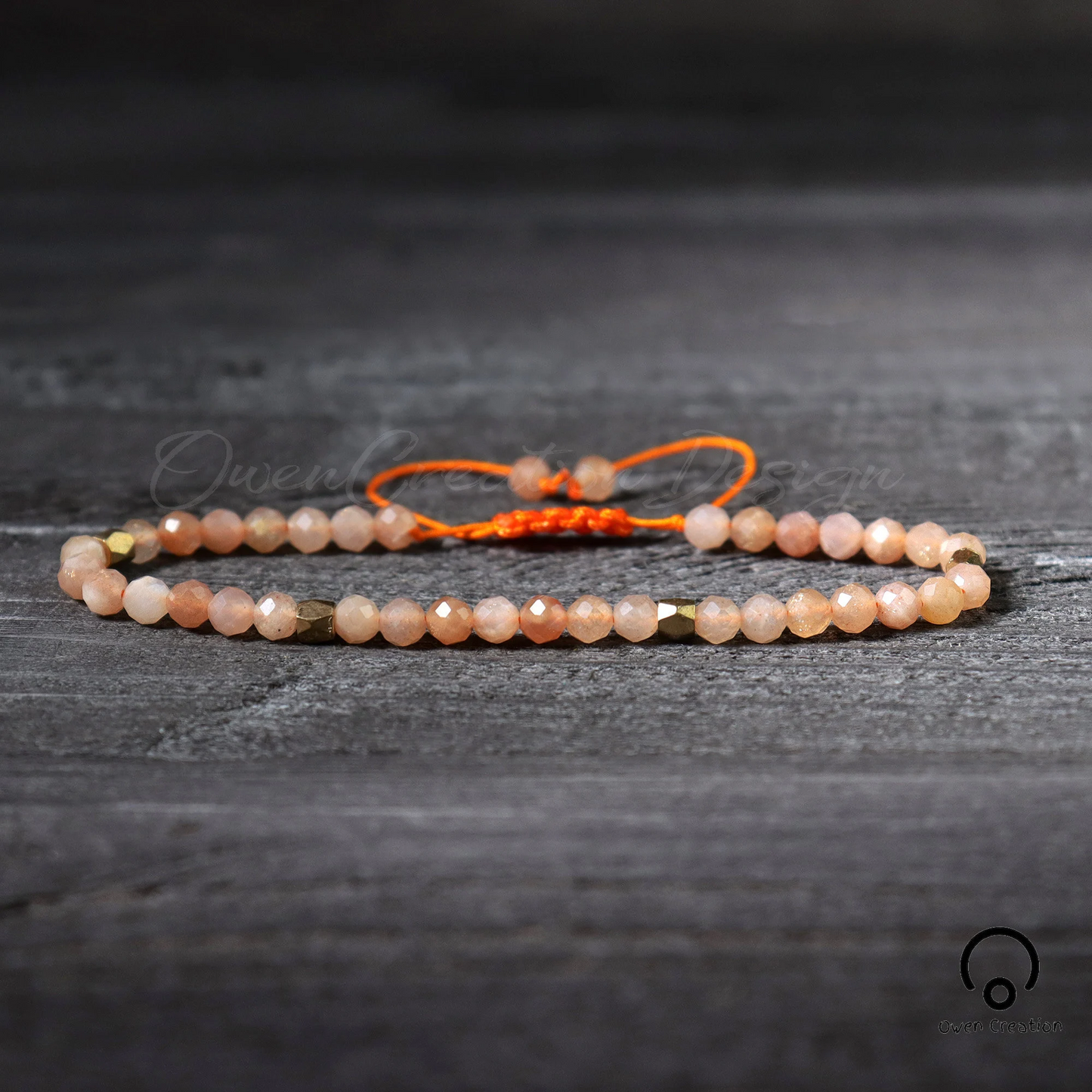 Minimalist Sunstone Bracelet- Natural Sunstone Delicate Bracelet,Healing Crystal Dainty Bracelet,