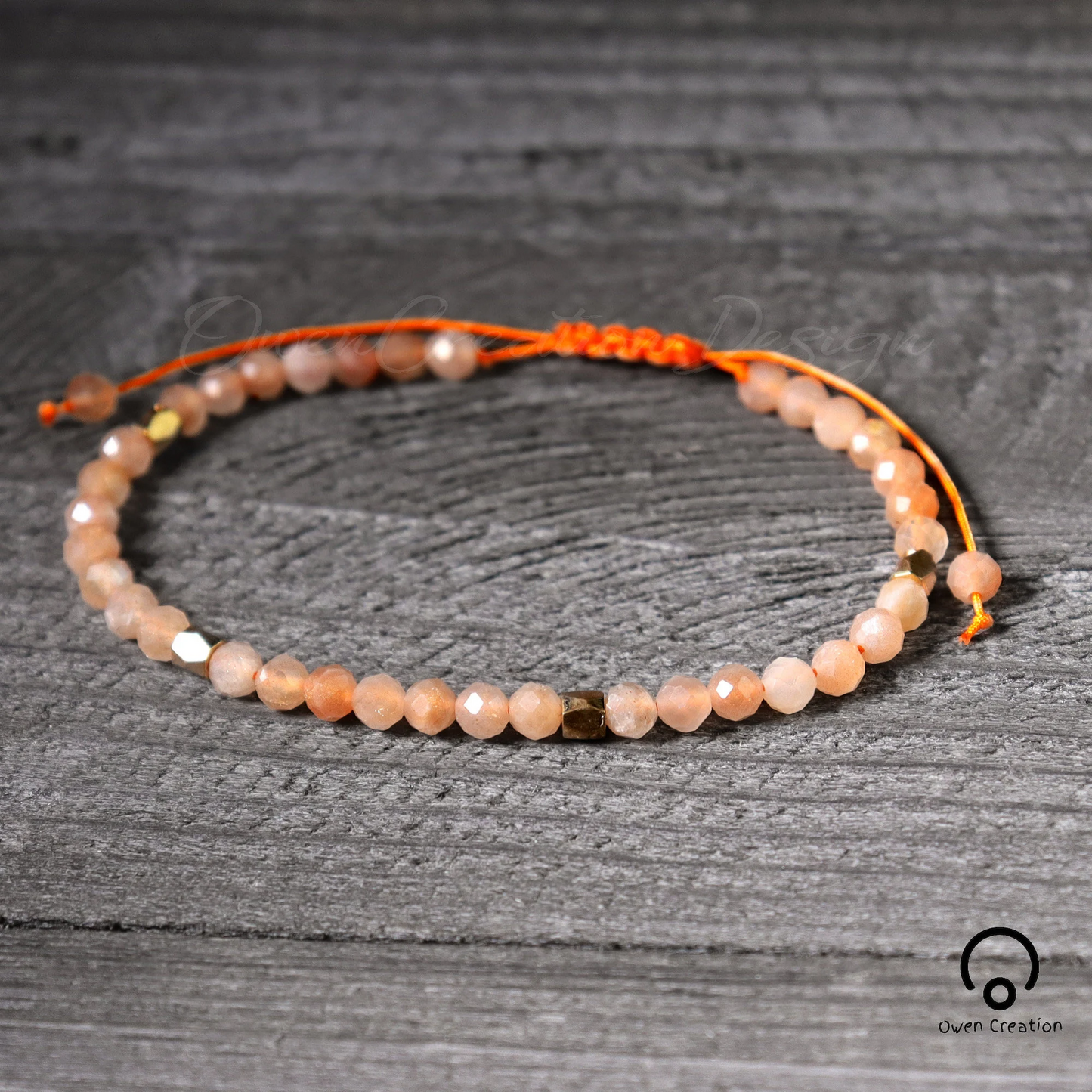 Minimalist Sunstone Bracelet- Natural Sunstone Delicate Bracelet,Healing Crystal Dainty Bracelet,