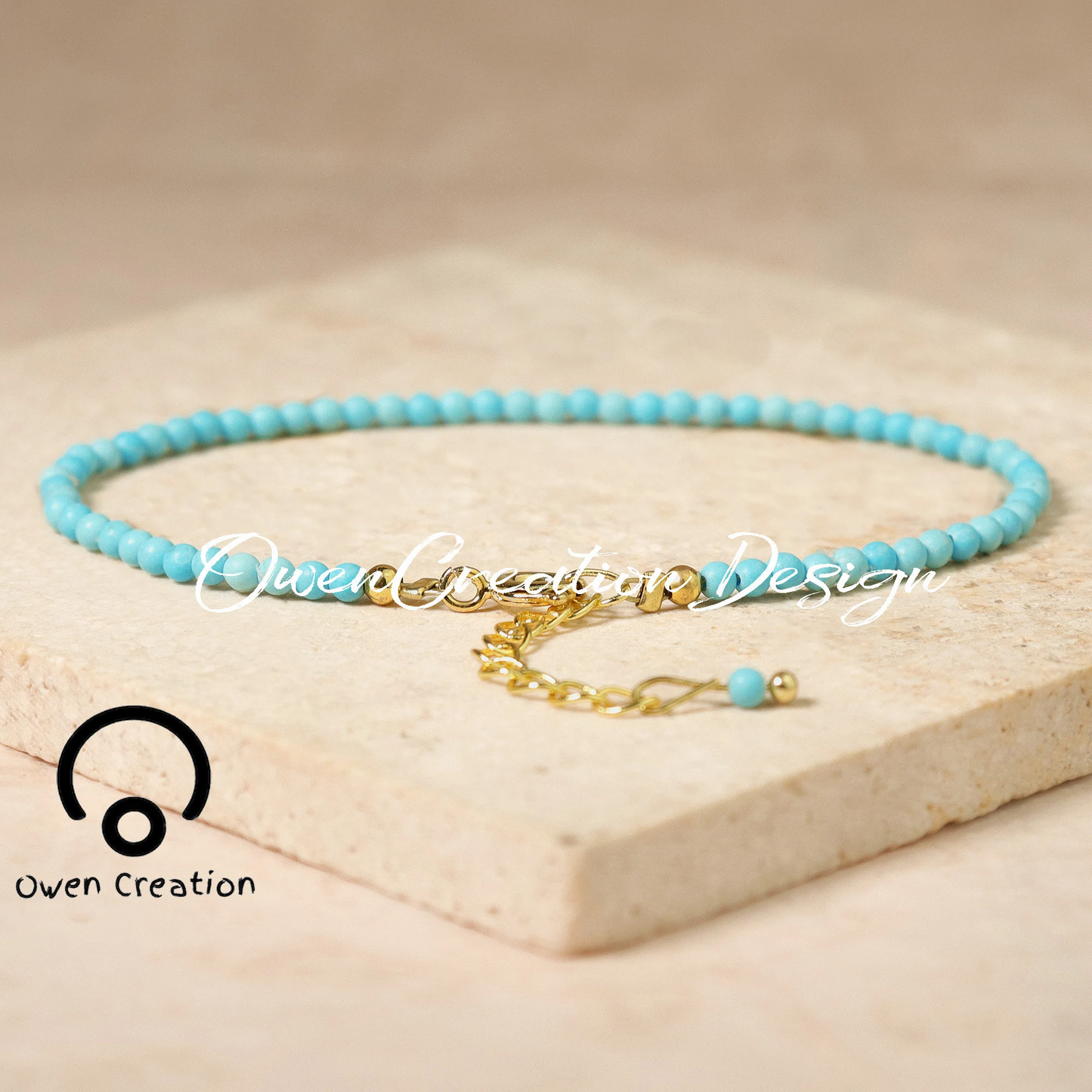 Minimalist Turquoise Dainty Bracelet-Natural Stone Yoga Bracelet- Healing Crystal Bracelet