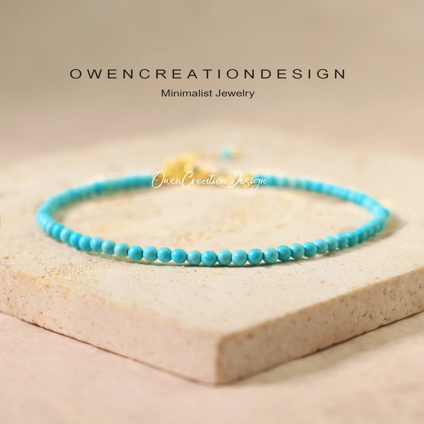 Minimalist Turquoise Dainty Bracelet-Natural Stone Yoga Bracelet- Healing Crystal Bracelet