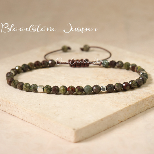 Natural Dragon Blood Bracelet- Dainty Bracelet- Healing Crystal Yoga Bracelet