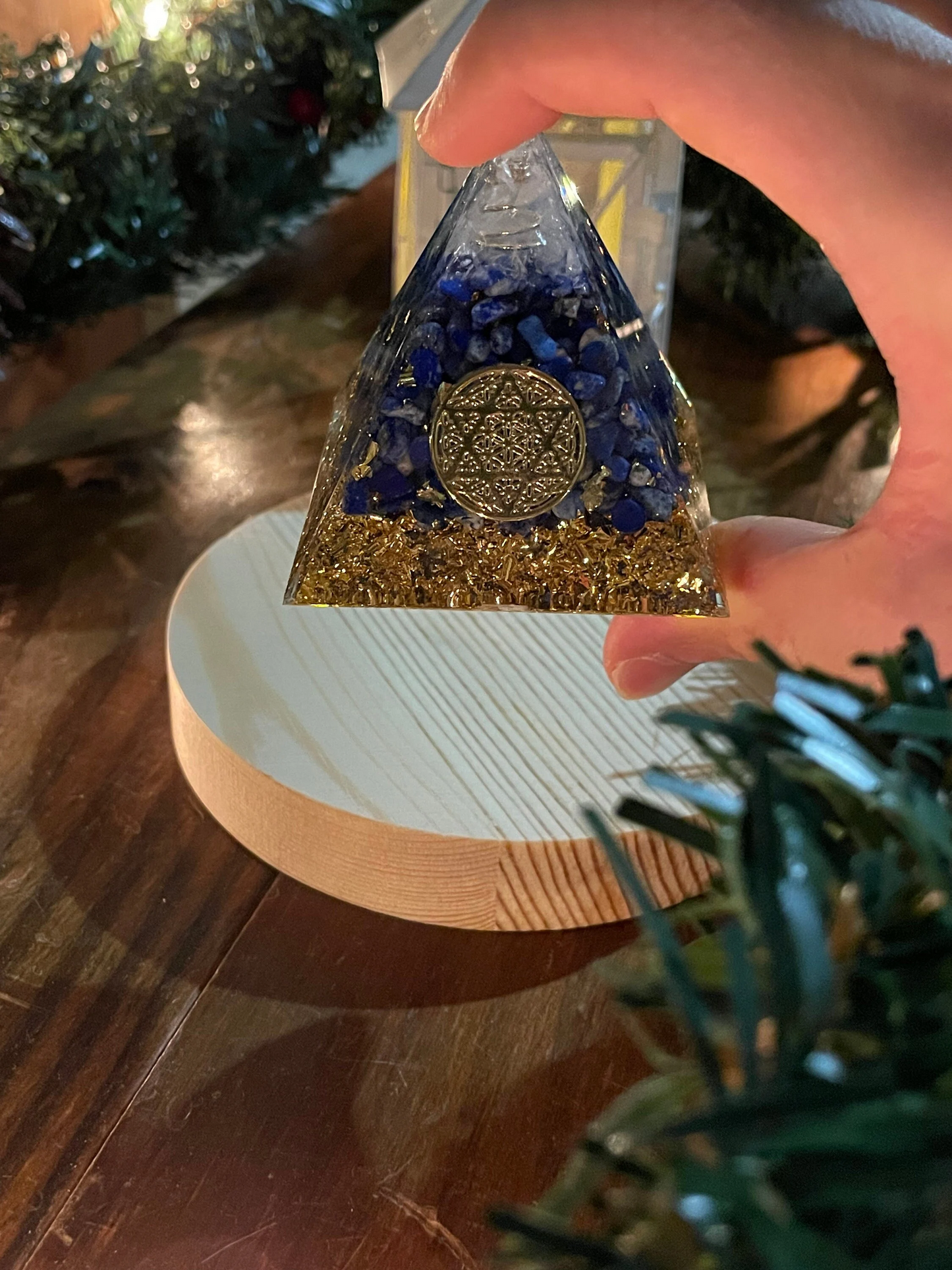 orgonite pyramid hexagram Crystals Healing Crystals EMF Radiation Protection