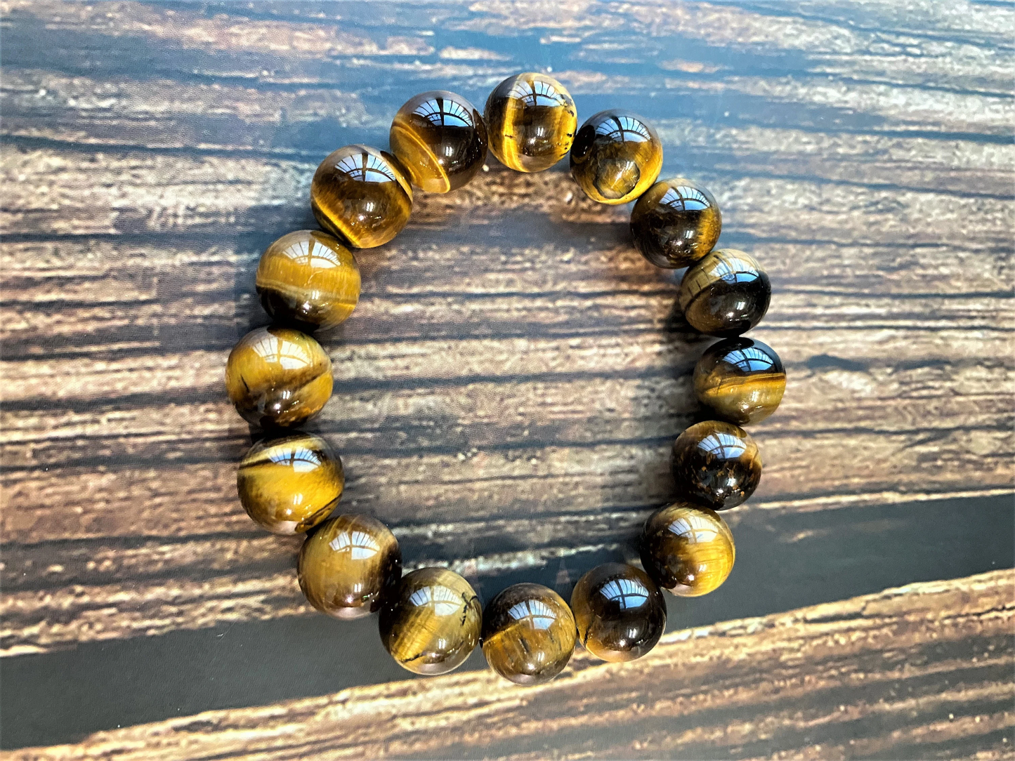 Natural Tiger Eye Beaded Bracelet, Premium Quality 12mm/10mm Beads, Men Bracelet